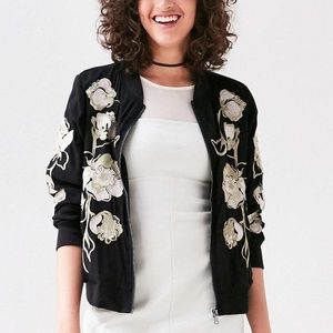 Urban Outfitters Molly Embroidered Bomber Jacket